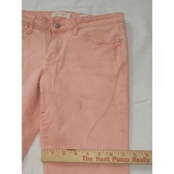 Jessica Simpson Jeans Women Sz 28 Forever Rolled Skinny Peach Everyday - Picture 4 of 7